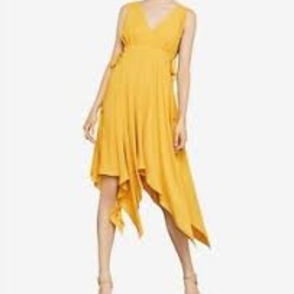 BCBGMAXAZRIA Sleeveless Handkerchief Hem Dress NWT - Picture 3 of 4